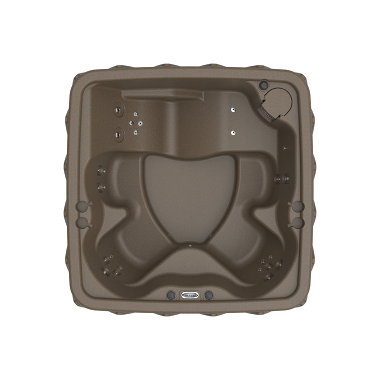 Brownstone 5-Person Rectangle Plug & Play Hot Tub with LED Waterfall