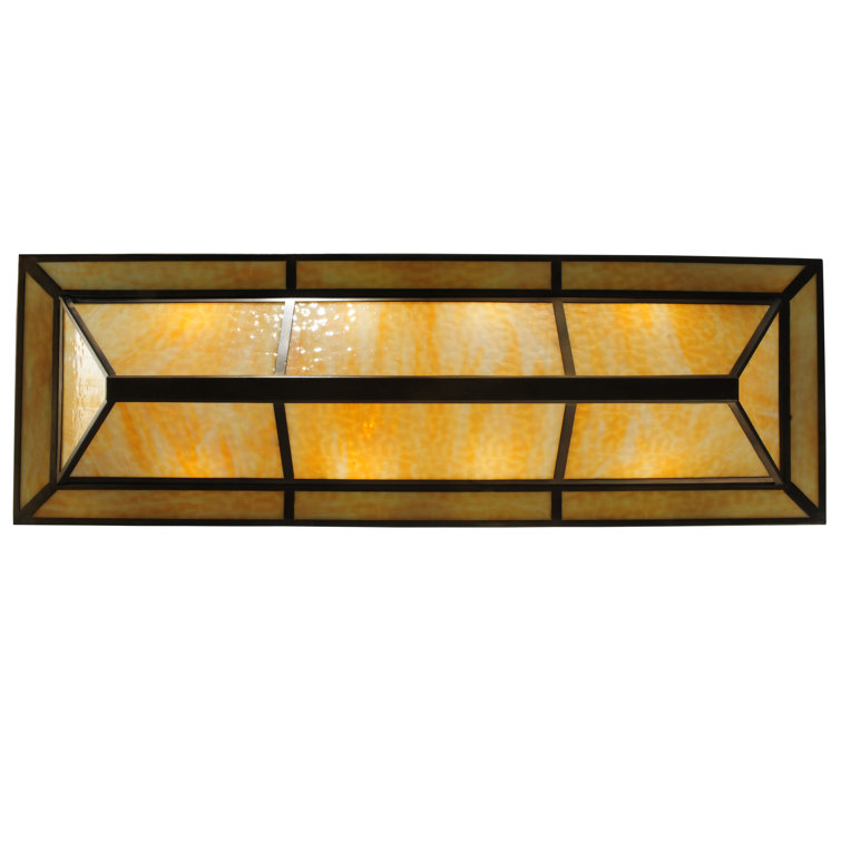 Tall Pine Trees 8-Light LED Copper & Glass Island Chandelier