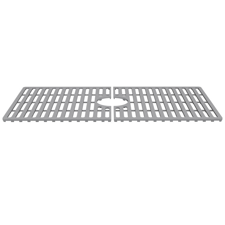 Gray Silicone Bottom Grid for Single Bowl Kitchen Sink