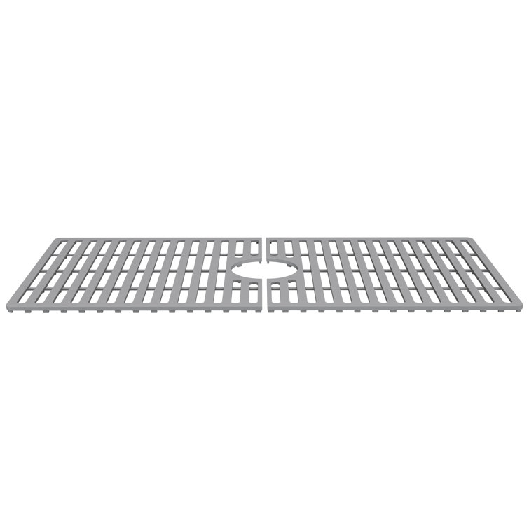 Gray Silicone 32" x 15" Bottom Sink Grid