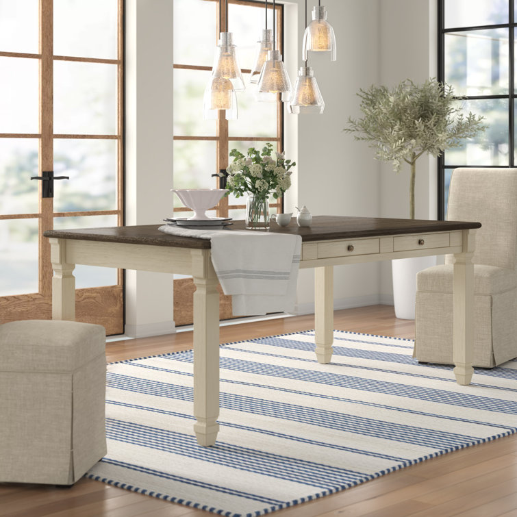 Bolanburg 72'' Rustic Brown and White Farmhouse Dining Table