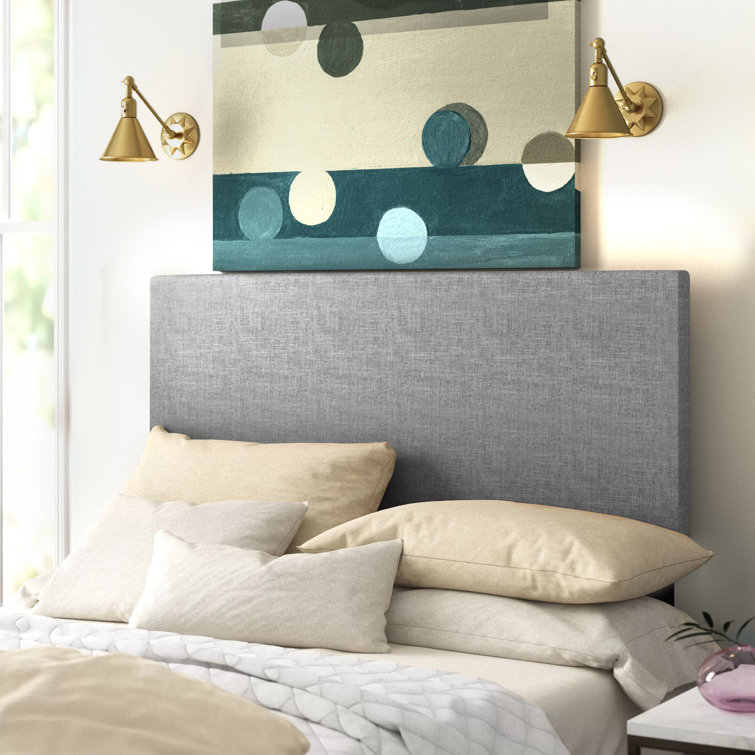 Taylor Full/Queen Light Gray Linen Fabric Upholstered Headboard