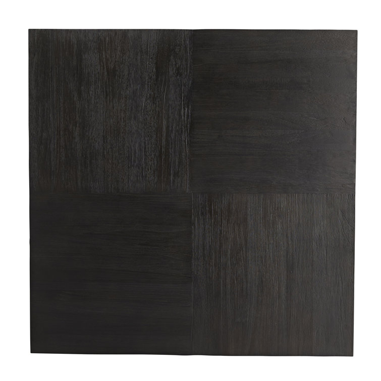 Campbell 39.5'' Charred Blackened Wood Square Coffee Table
