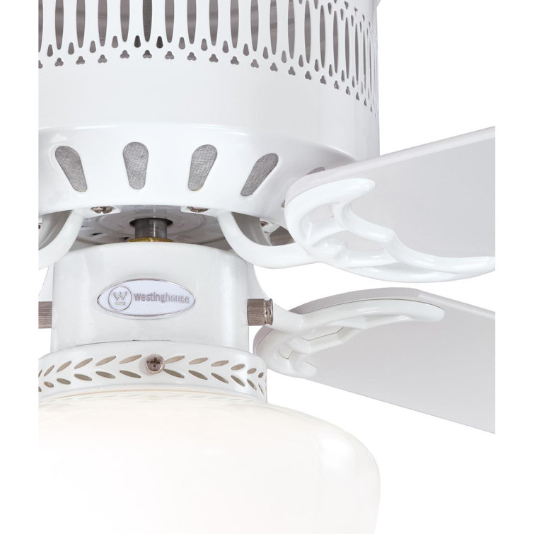 White 42'' Low Profile Ceiling Fan with Light Kit