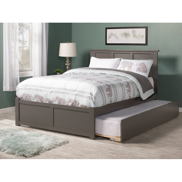 Madison Medium Stained Wood King Bed with Storage Drawers