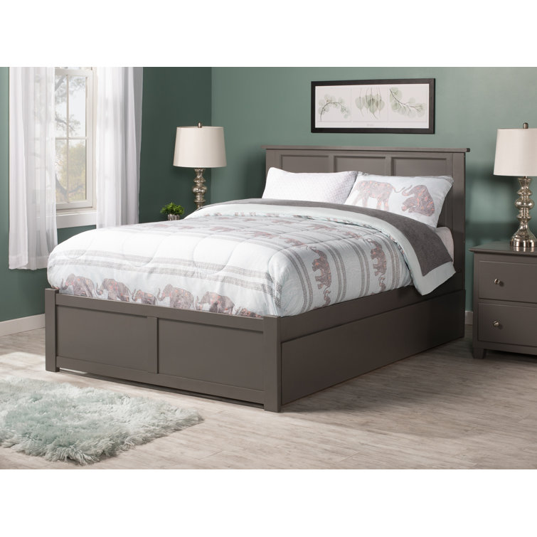 Madison Medium Stained Wood King Bed with Storage Drawers