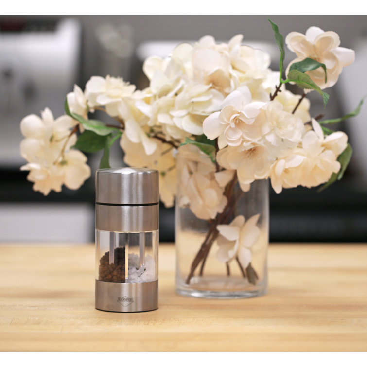 Stainless Steel and Acrylic 6" Salt and Pepper Mill