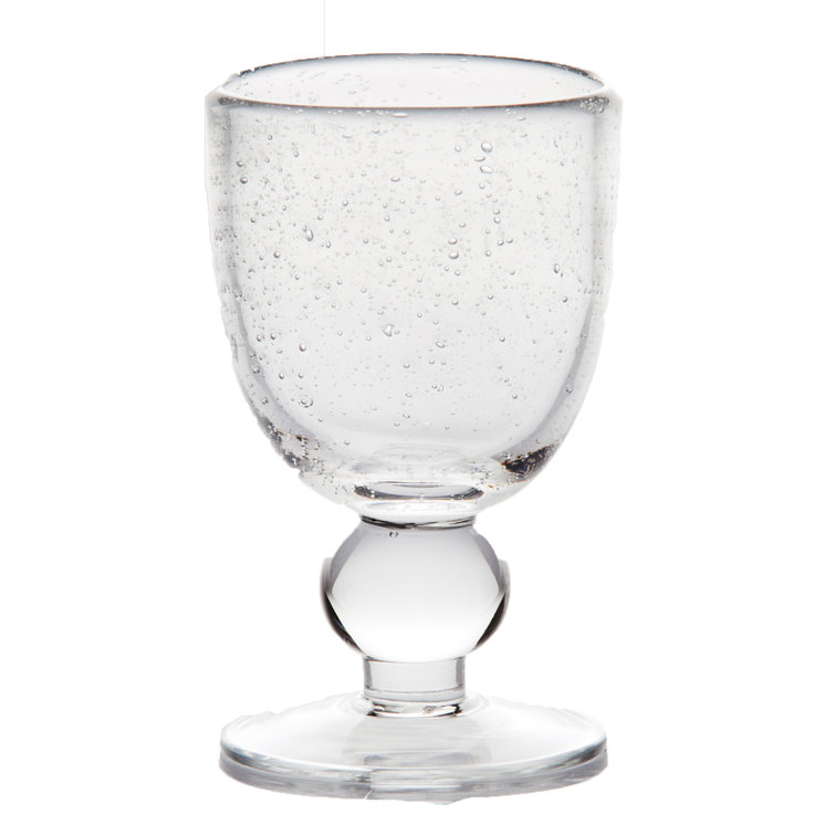 St. Remy Clear Bubble 10oz Curved Glass Goblet Set