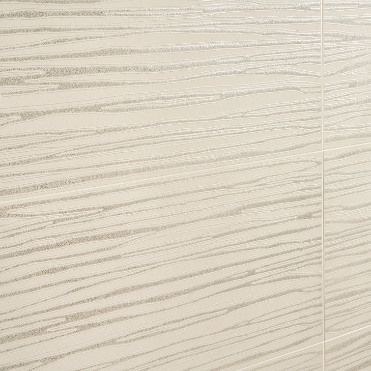 Echo Stream Beige Textured 11" x 40" Ceramic Wall Tile