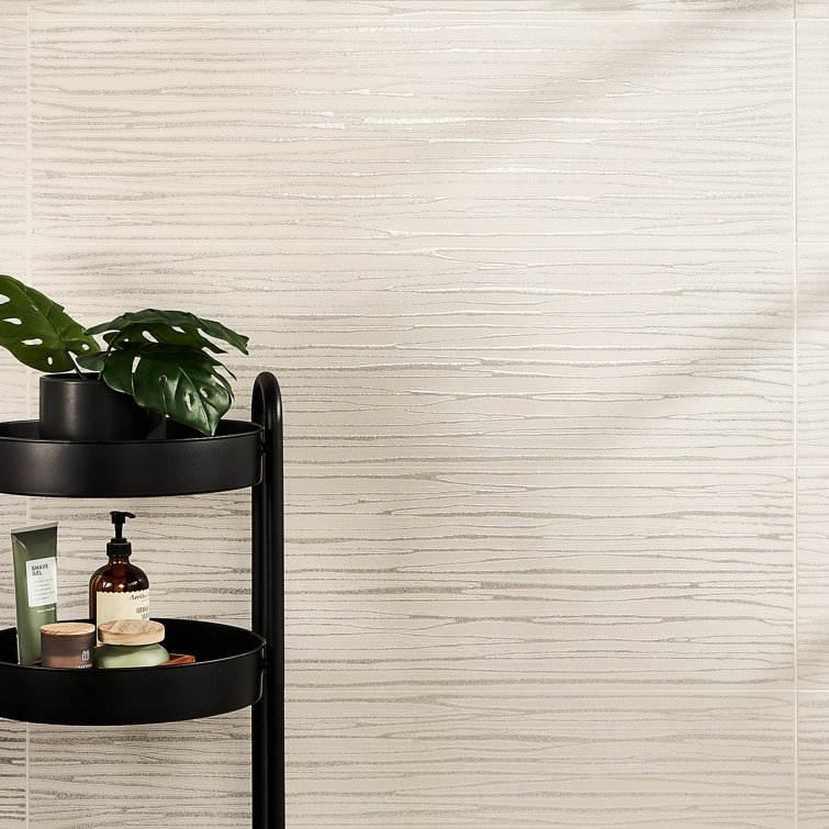 Echo Stream Beige Textured 11" x 40" Ceramic Wall Tile