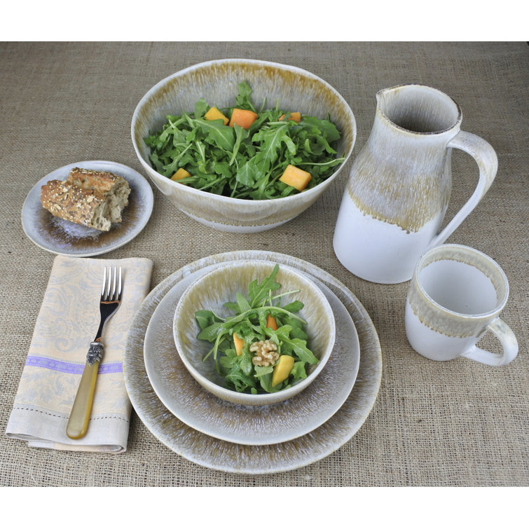 Point Lobos 12 oz White and Brown Ceramic Small Pitcher/Creamer