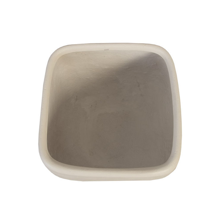 Modern Elegance 17.5" White Square Planter for Indoor/Outdoor