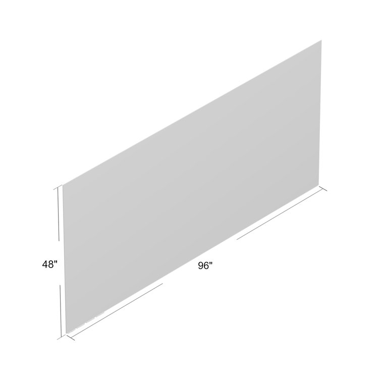 Aria 48'' x 48'' White Magnetic Glass Whiteboard