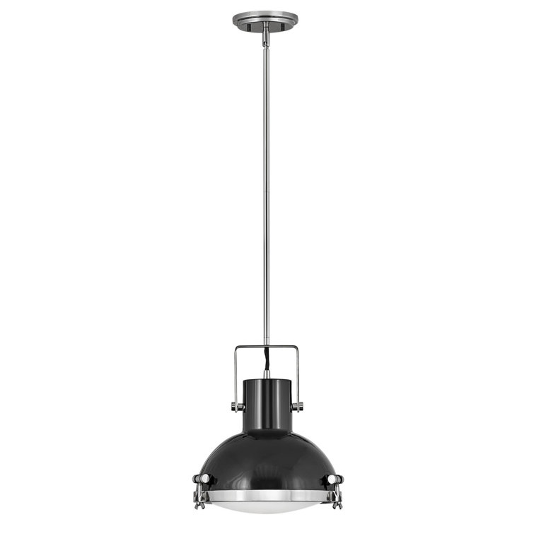 Heritage Brass and Nickel LED Dome Pendant Light