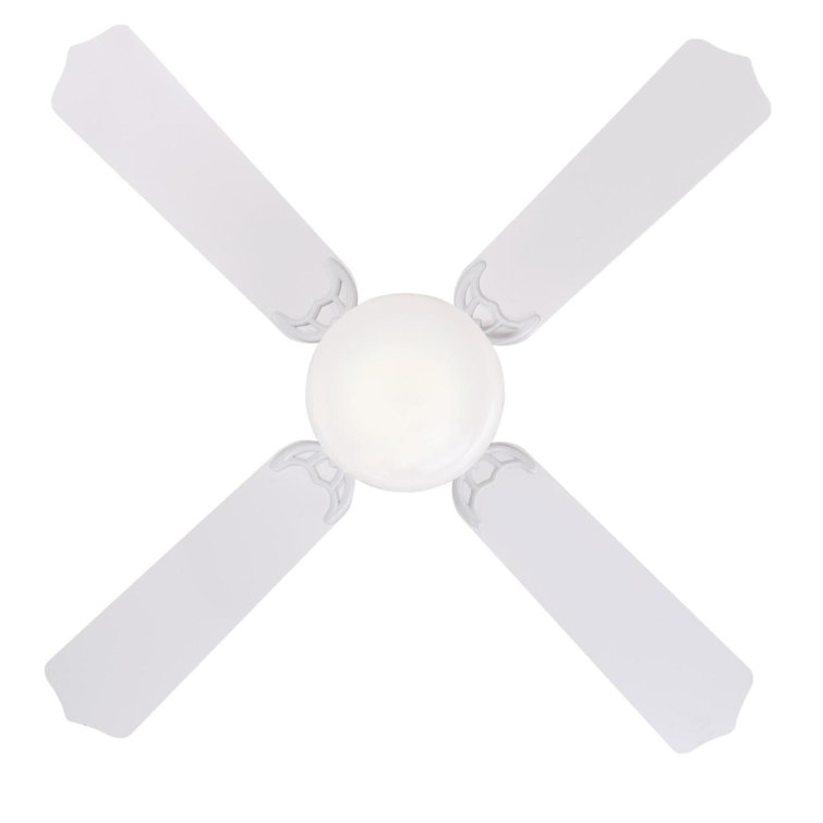 White 42'' Low Profile Ceiling Fan with Light Kit