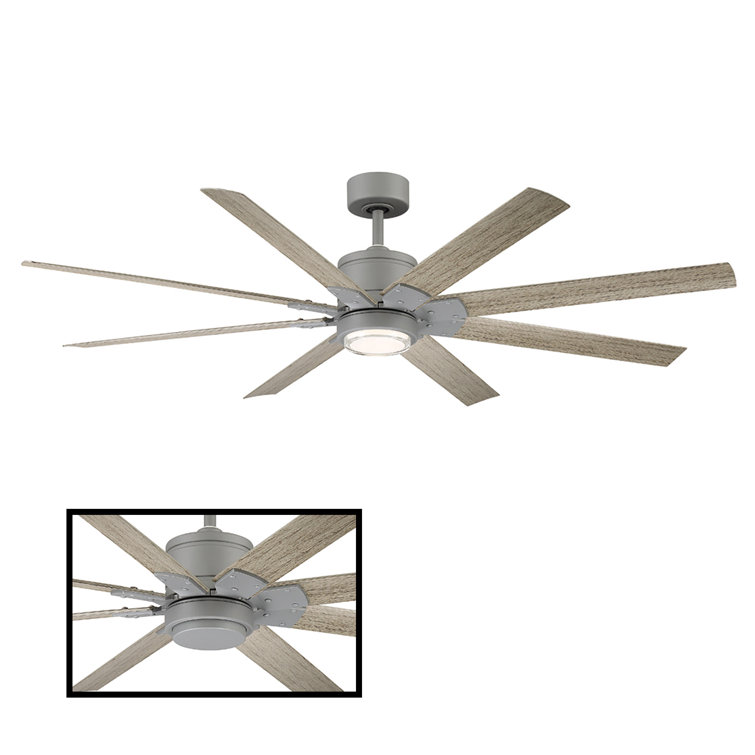 Renegade Graphite Weathered Wood 52" Smart Ceiling Fan with LED Light