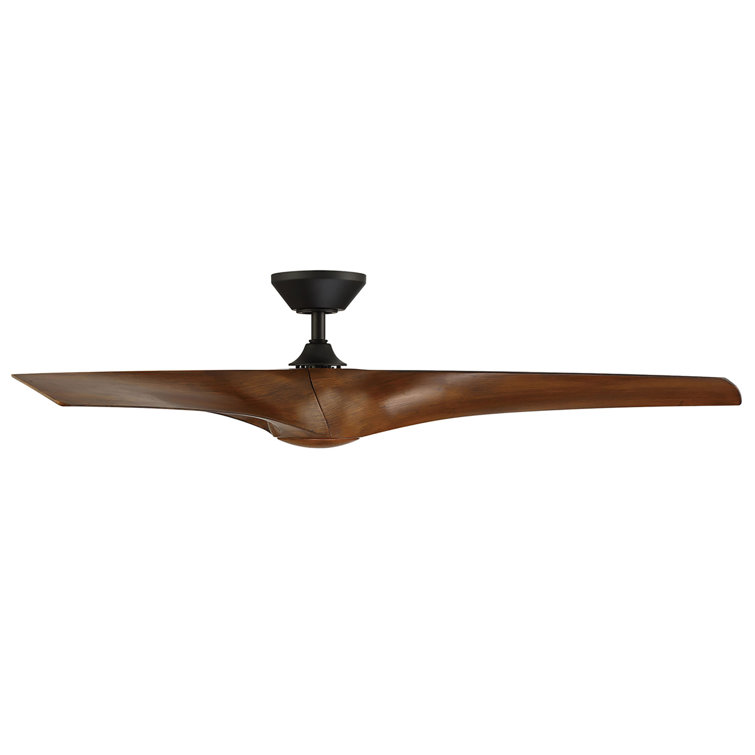 Zephyr Matte Black 52" Smart Ceiling Fan with LED Light and Remote