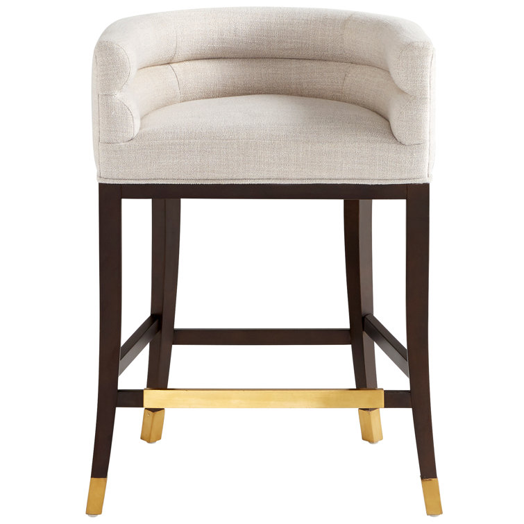 Zorro Fog Contemporary 33'' Counter Stool with Golden Accents