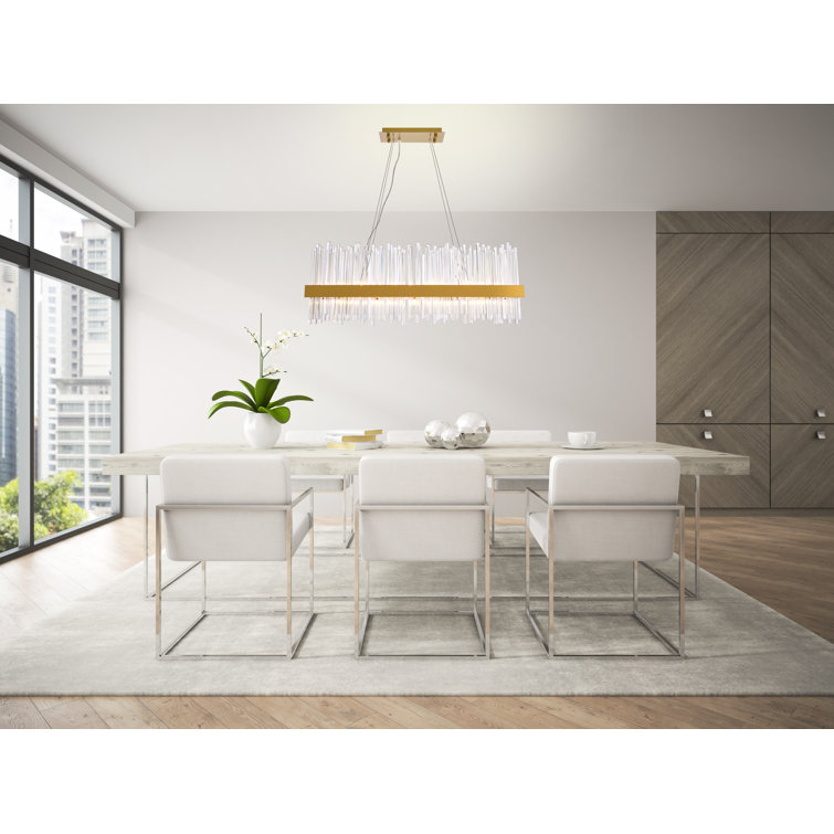 Gold Crystal Rods 20-Light Dimmable Chandelier