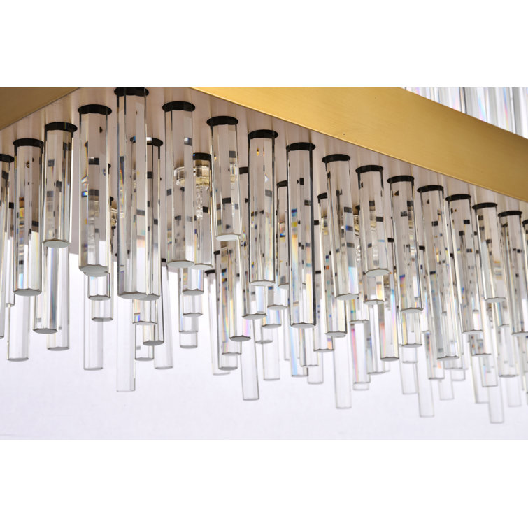 Gold Crystal Rods 20-Light Dimmable Chandelier