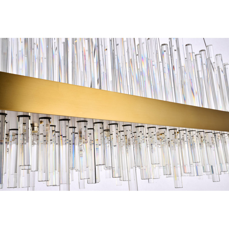 Gold Crystal Rods 20-Light Dimmable Chandelier