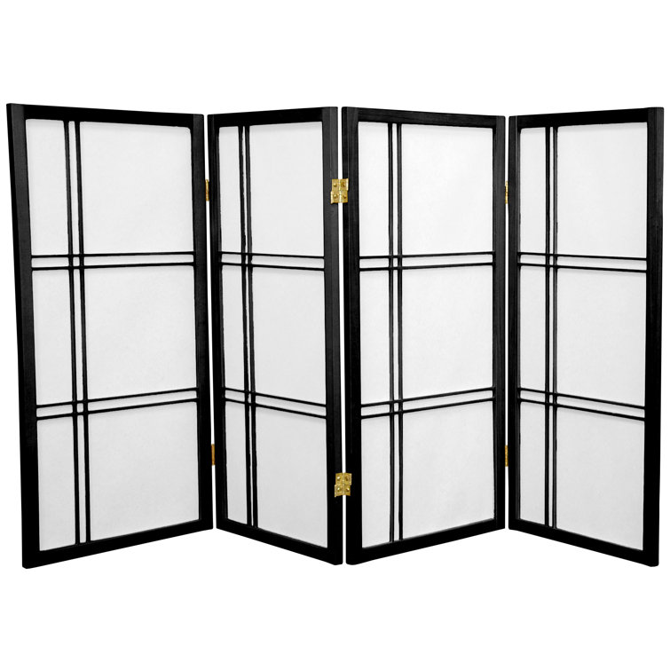 Honey 3 ft. Short Folding Shoji Screen with 6 Panels