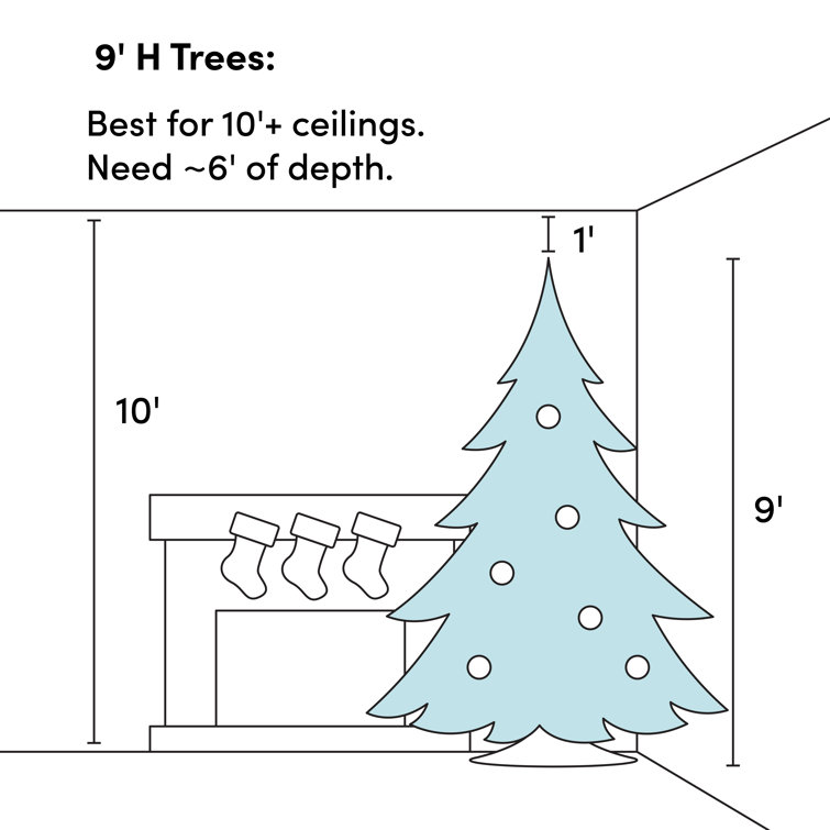 Carmel 9-Ft Slim Pine Artificial Christmas Tree with Multicolor LED Lights