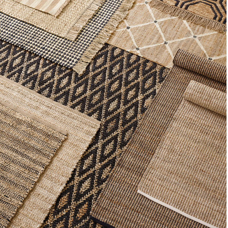 Kuba Black and Ivory Handwoven Jute 2' x 3' Rug
