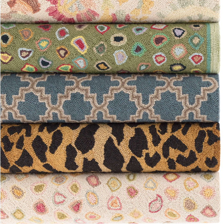 Leopard Print 2' x 3' Handmade Wool Rug
