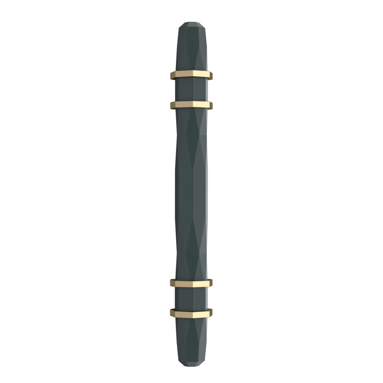 London Matte Black Bronze and Golden Champagne Bar Pull