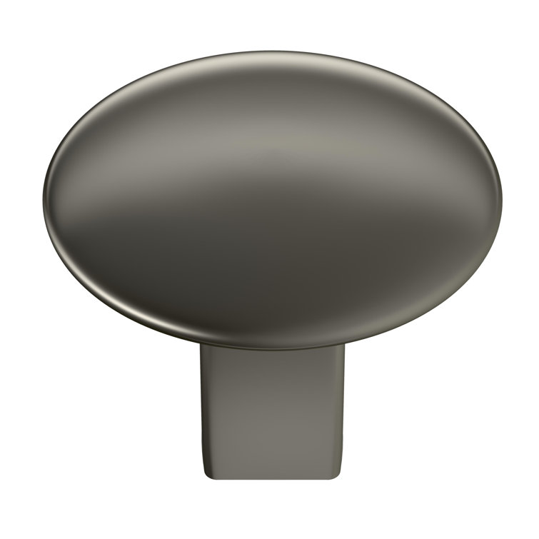 Polished Nickel Modern Round Cabinet Knob with Mounting Hardware