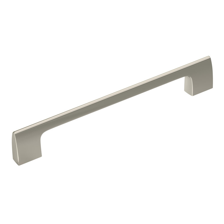 Polished Nickel 7" Modern Bar Cabinet Pull