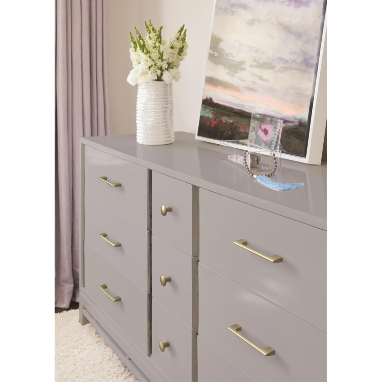 Golden Champagne Brushed Metal Cabinet Bar Pull with Mounting Hardware