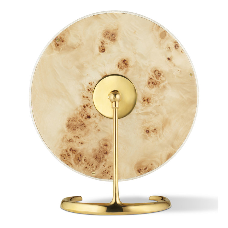 Cream Resin Framed Mid-Century Modern Vanity Mirror