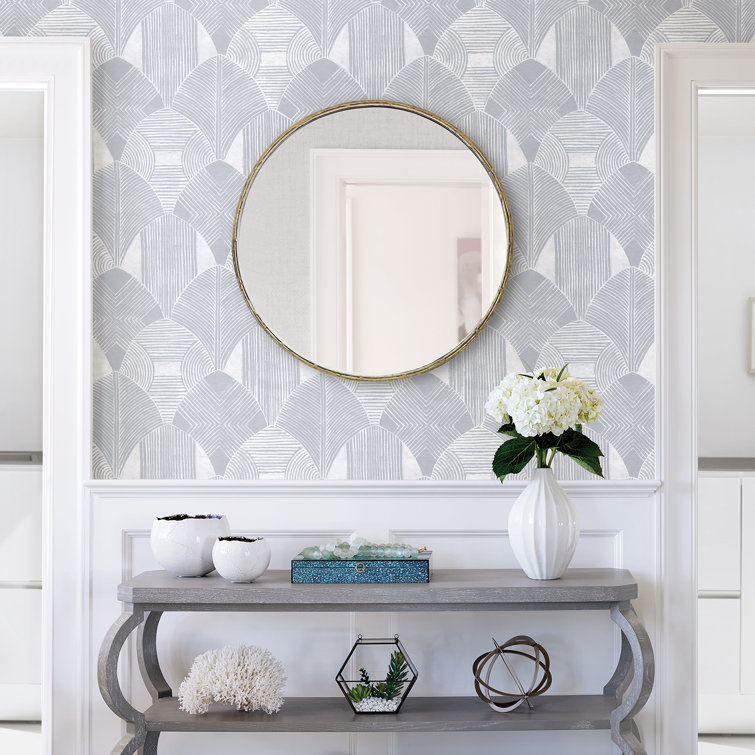Westport Pewter Geometric Non-Woven Wallpaper