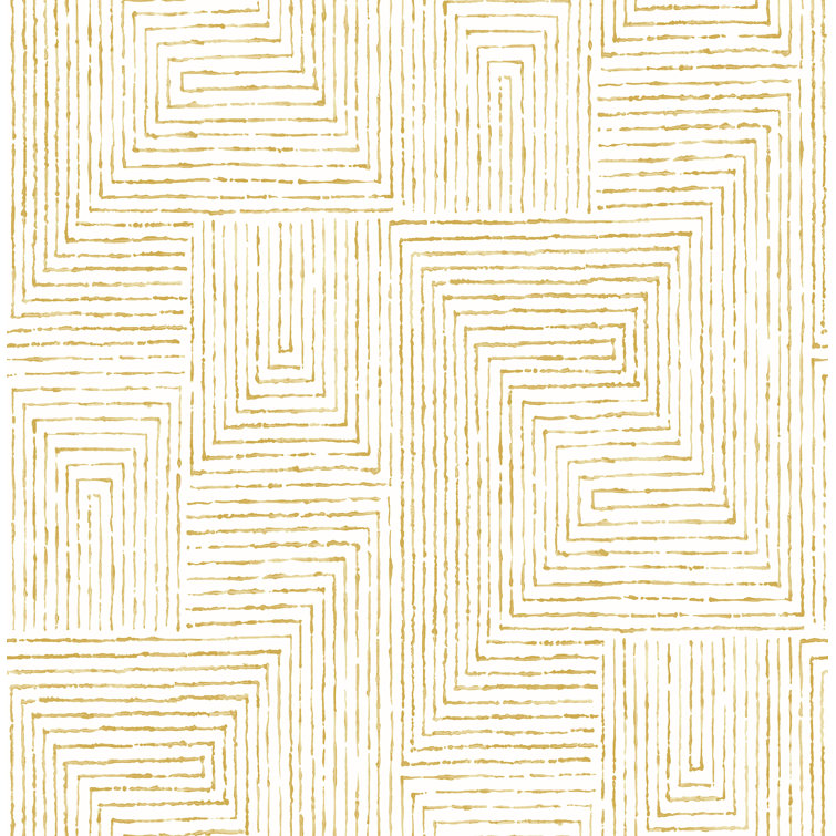 Honey Gold Geometric Non-Woven Wallpaper Roll