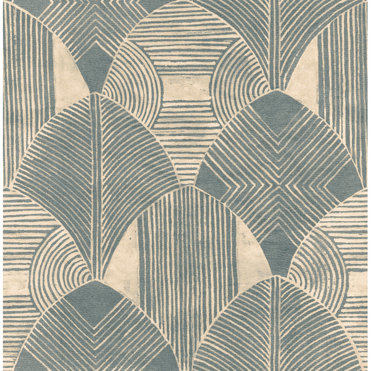 Westport Teal Geometric Non-Woven Wallpaper Roll