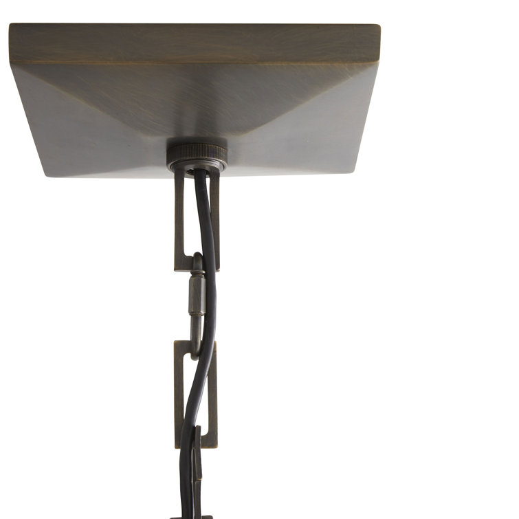 Aged Bronze Glass Indoor/Outdoor Lantern Pendant Light
