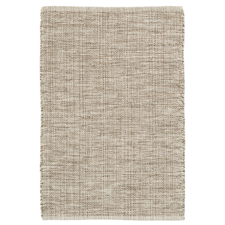 Marled Brown Handwoven Cotton Rectangular 4' x 6' Rug