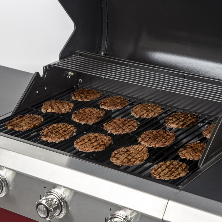 Dyna-Glo Red 3-Burner Propane Gas Grill with Stainless Steel Cabinet