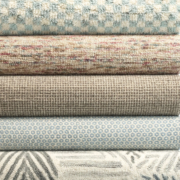 Gray Tufted Handmade Wool 4' x 6' Rectangular Rug
