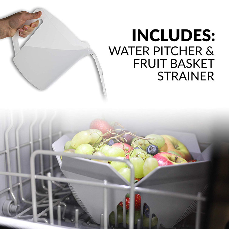 Farberware White Compact Portable Countertop Dishwasher with Glass Door