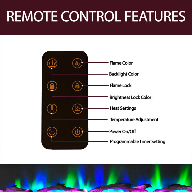 Somerset 70-Inch Black Coffee Electric Fireplace TV Stand with LED Flames