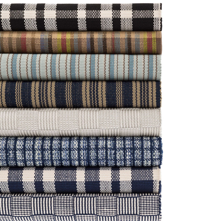 Swedish Rag Stripe 4' x 6' Reversible Indoor/Outdoor Rug