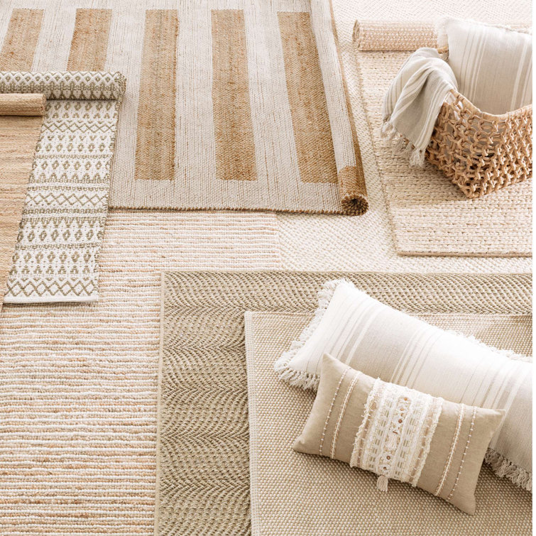 Pebble Hand-Hooked Synthetic Beige 2' x 3' Reversible Area Rug