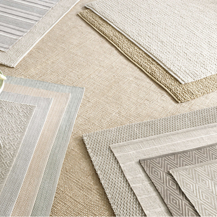 Pebble Hand-Hooked Synthetic Beige 2' x 3' Reversible Area Rug