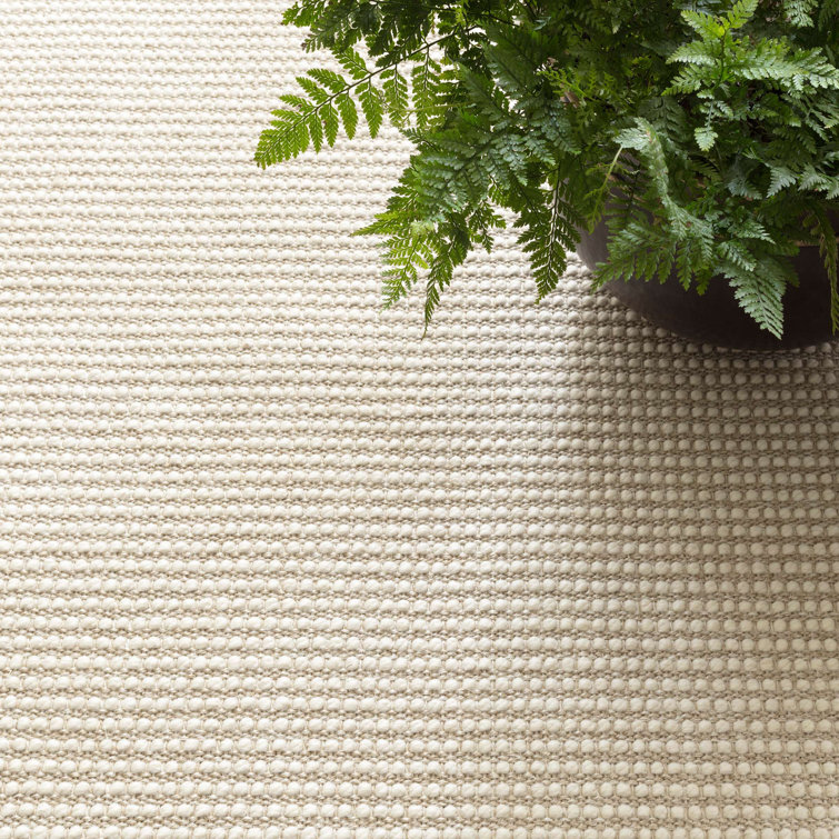 Wheat Ivory Flat Woven Wool and Sisal Runner Rug 2.5x8
