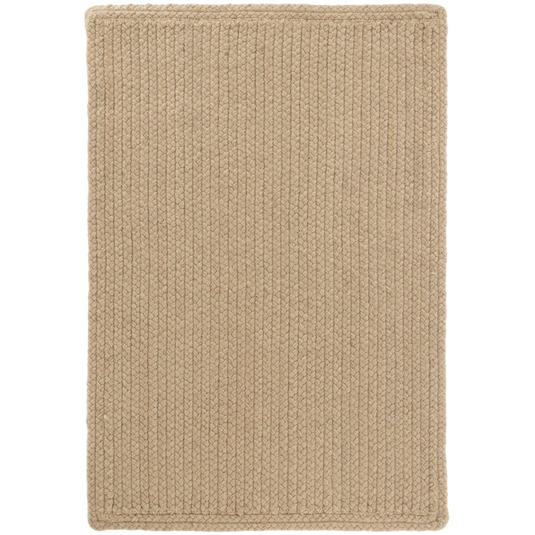 Beige Braided Synthetic Reversible 9' x 12' Rug