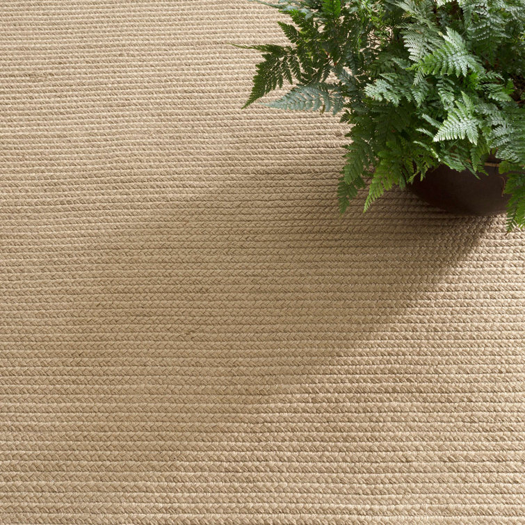 Beige Braided Synthetic Reversible 9' x 12' Rug