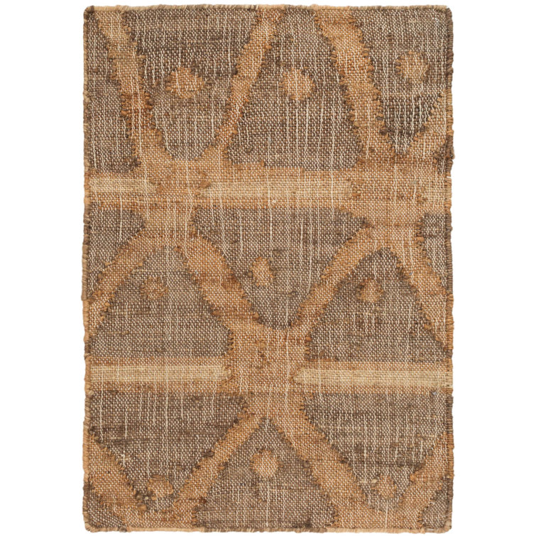 Reversible Geometric Blue Wool-Cotton Blend 8' x 10' Area Rug